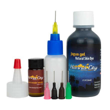 Load image into Gallery viewer, Jagua temporary tattoo ink with applicator bottle, tips and stencil transfer solution