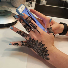 Load image into Gallery viewer, Traditional hand henna design with jagua ink