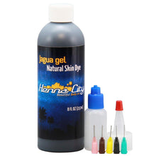 Load image into Gallery viewer, Black Jagua Henna Temporary Tattoo Ink Gel with Applicator Bottle 8 oz | Henna City