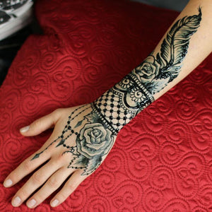 Black Jagua Henna Temporary Tattoo Ink Gel with Applicator Bottle 8 oz | Henna City